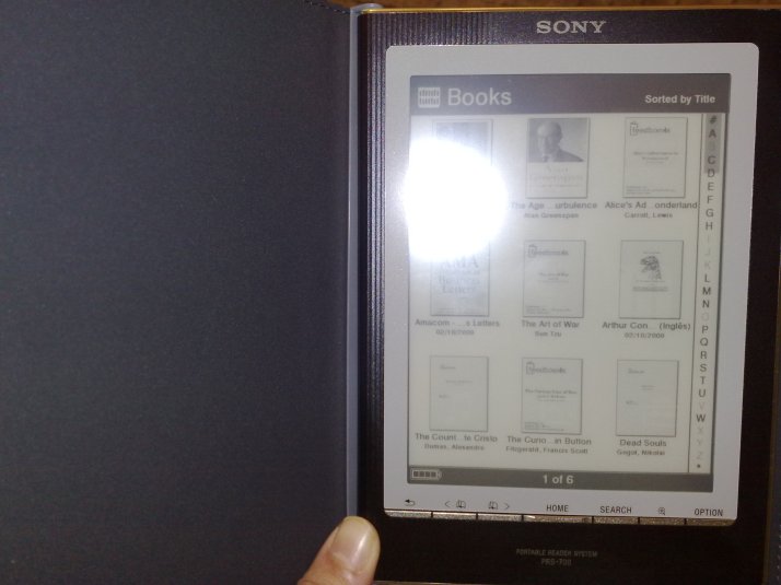 Glare of Sony Reader 700